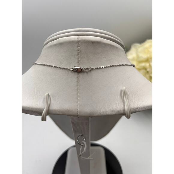 Designer 14K White Gold Cable Link Timeless Chain Necklace 18”, 1.6 grams - Picture 3 of 10